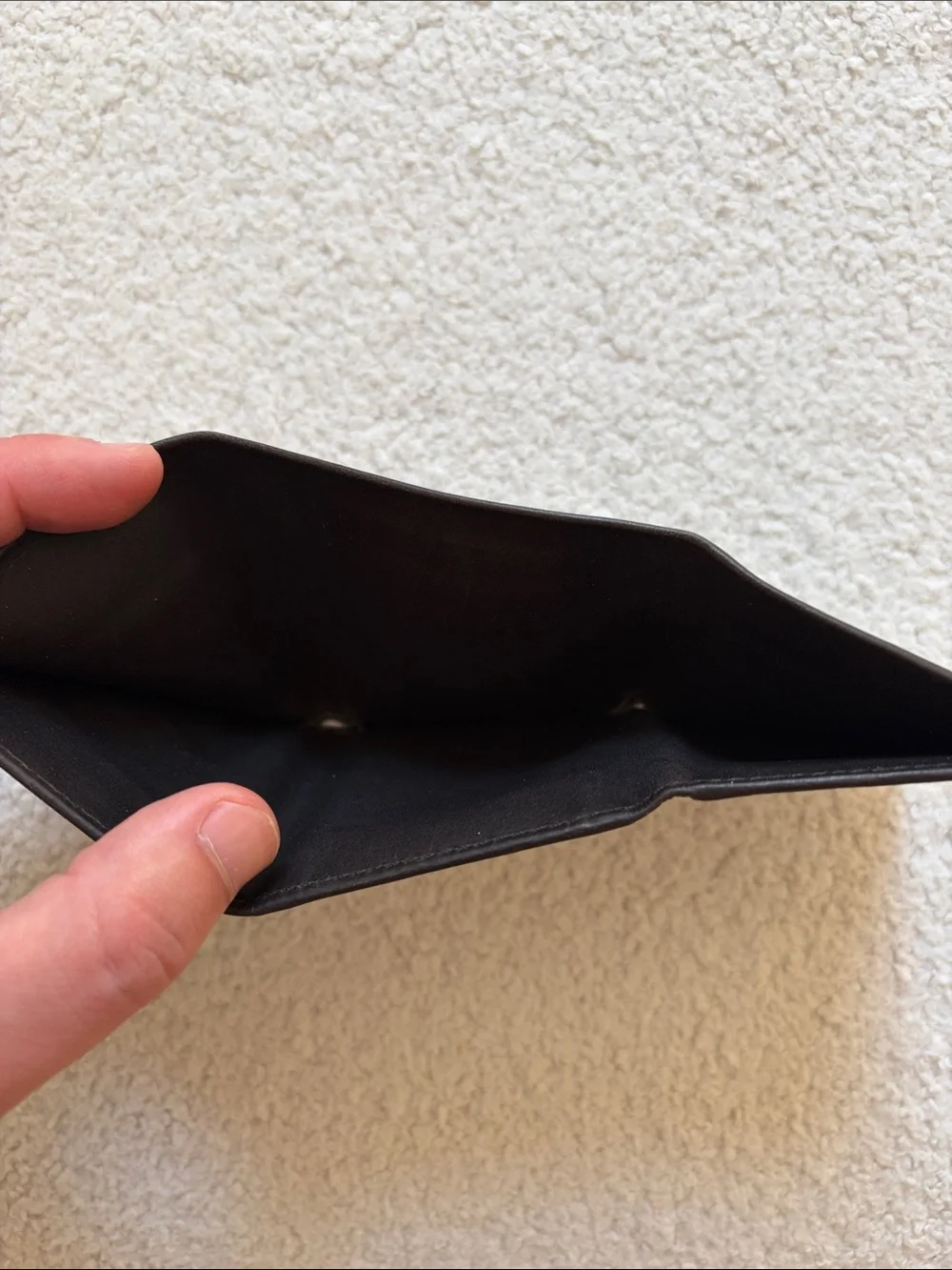 Shinola Classic Black Leather Trifold Wallet - Men